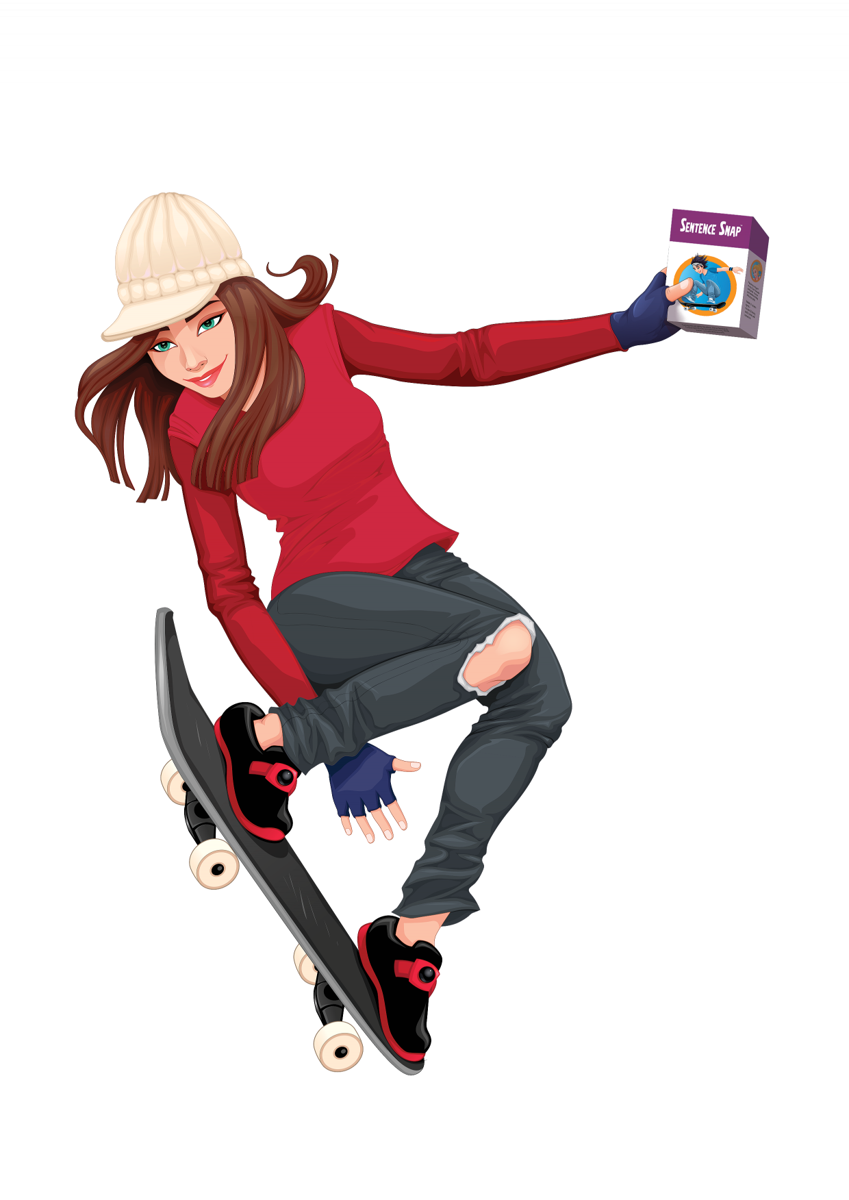 Skate board girl box 04